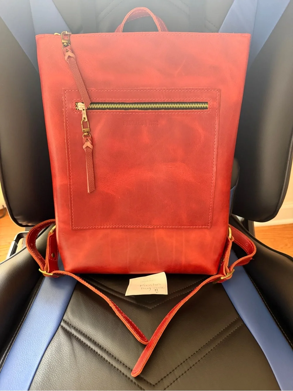 Portland leather goods laptop bag